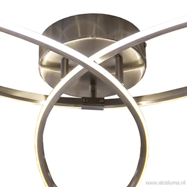 moderne_plafonnire_nikkel_1.webp Cheap Straluma Moderne plafonnière nikkel met LED