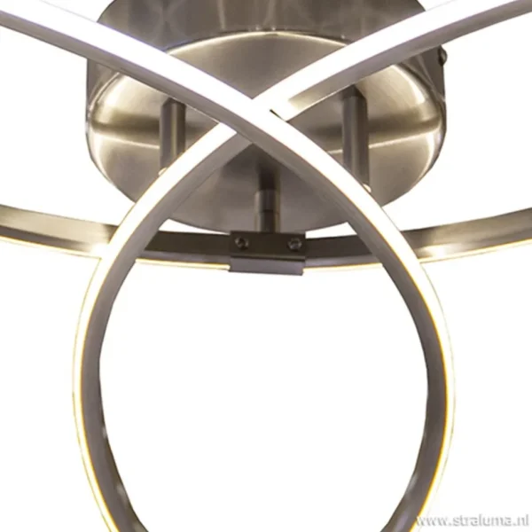 moderne_plafonnire_nikkel_3.webp Cheap Straluma Moderne plafonnière nikkel met LED