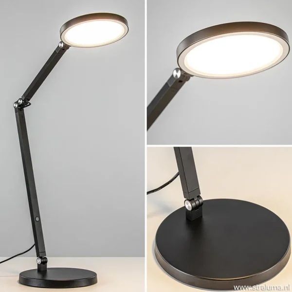 moderne_tafelbureaulamp_z_1.webp Hot Straluma Moderne tafel/bureaulamp zwart met dimbaar LED