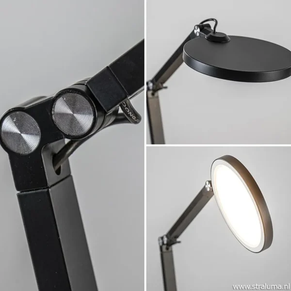 moderne_tafelbureaulamp_z_3.webp Hot Straluma Moderne tafel/bureaulamp zwart met dimbaar LED