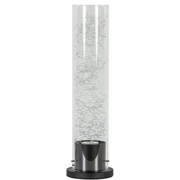 moderne_tafellamp_cilinde_0.webp Store Straluma Moderne tafellamp cilinder helder glas met zwart en zilver