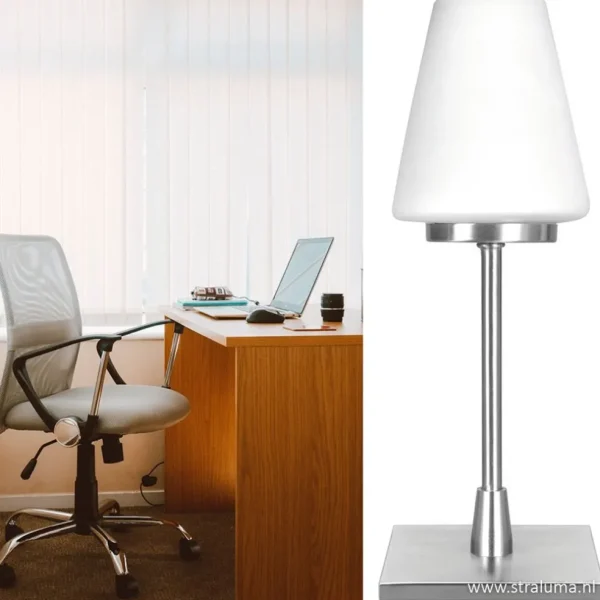 moderne_tafellamp_staalgl_3.webp Shop Straluma Moderne tafellamp staal/glas met dimmer