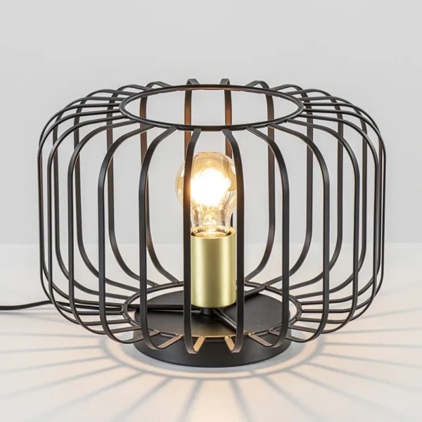 moderne_tafellamp_zwart_m_1.webp Cheap Straluma Moderne tafellamp zwart met brons