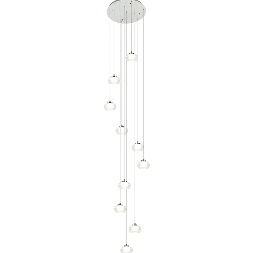 Shop Straluma Moderne videlamp chroom met helder glas incl LED