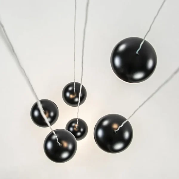 Store Straluma Moderne videlamp zwart met dimbaar LED 6-lichts