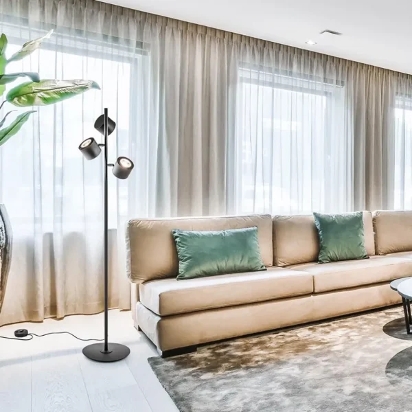 Best Sale Straluma Moderne vloerlamp zwart met verstelbare LED spots