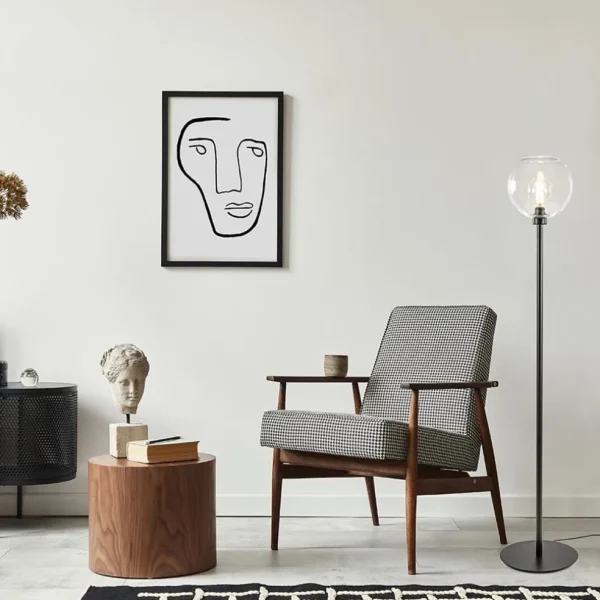 moderne_vloerlamp_zwart_m_4-2.webp Shop Straluma Moderne vloerlamp zwart met helder glazen kap