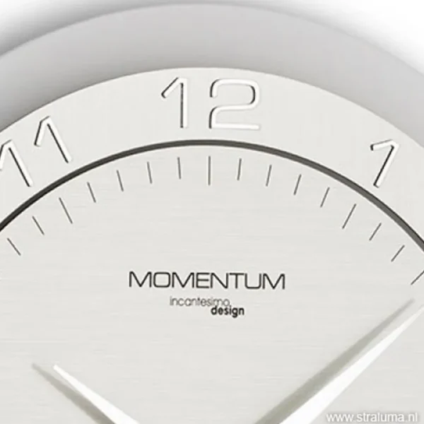 moderne_wandklok_rond_rvs_3.webp Discount Straluma Moderne wandklok rond RVS keuken/kantoor
