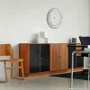 moderne_wandklok_rond_rvs_4.webp Discount Straluma Moderne wandklok rond RVS keuken/kantoor