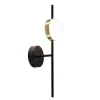 moderne_wandlamp_zwart_me_1.webp Online Straluma Moderne wandlamp zwart met witte bol incl LED
