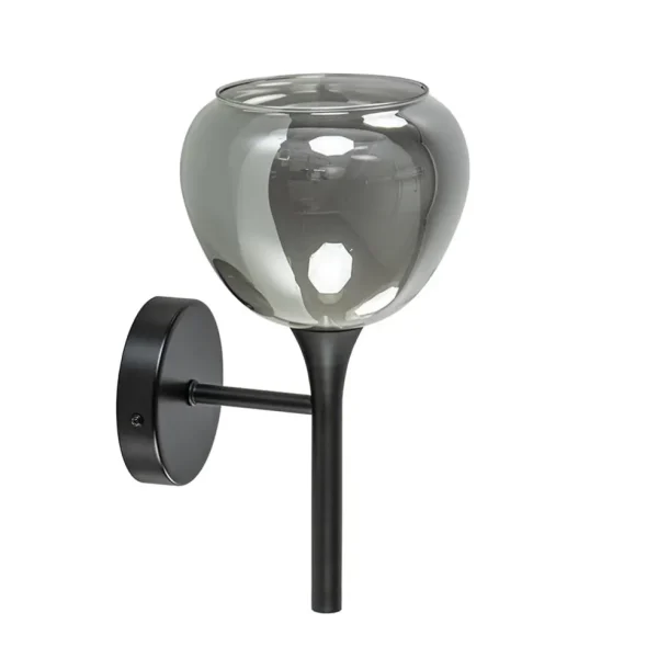 moderne_wandlamp_zwart_me_1-3.webp Cheap Straluma Moderne wandlamp zwart met smoke glas