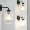 moderne_wandlamp_zwart_me_3-1.webp Discount Straluma Moderne wandlamp zwart met helder/mat glas