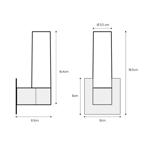 moderne_wandlamp_zwart_me_3-2.webp Cheap Straluma Moderne wandlamp zwart met opaal glas IP44