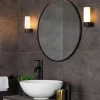 moderne_wandlamp_zwart_me_4-2.webp Cheap Straluma Moderne wandlamp zwart met opaal glas IP44