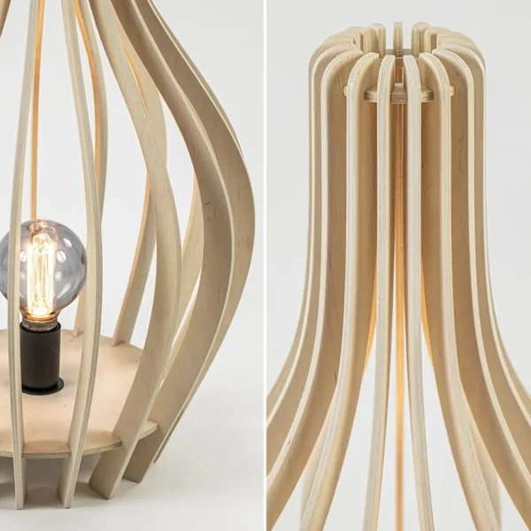 naturel_houten_tafelvloer_2.webp Flash Sale Straluma Naturel houten tafel/vloerlamp kegel met zwart