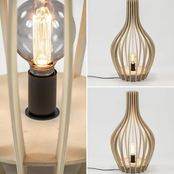 naturel_houten_tafelvloer_3.webp Flash Sale Straluma Naturel houten tafel/vloerlamp kegel met zwart