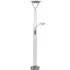Best Sale Straluma Nikkel vloerlamp met LED uplighter en leeslamp