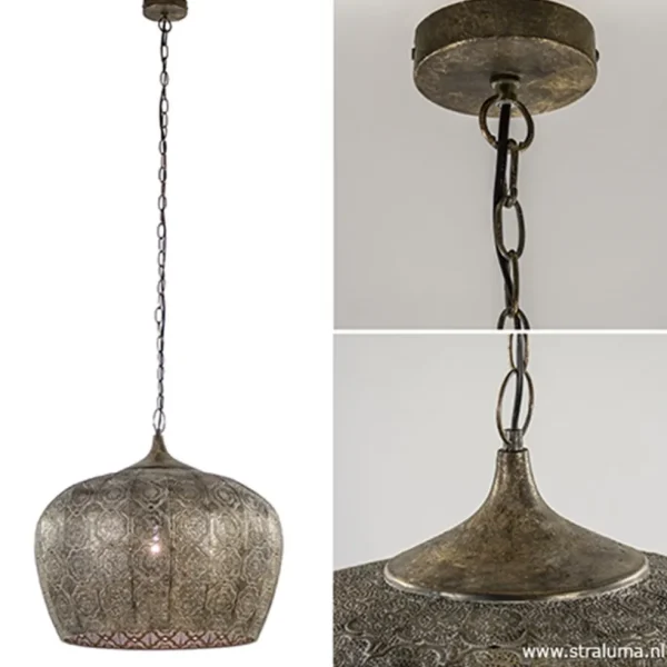Best Sale Straluma Oosterse hanglamp Emine bruin/goud metaal