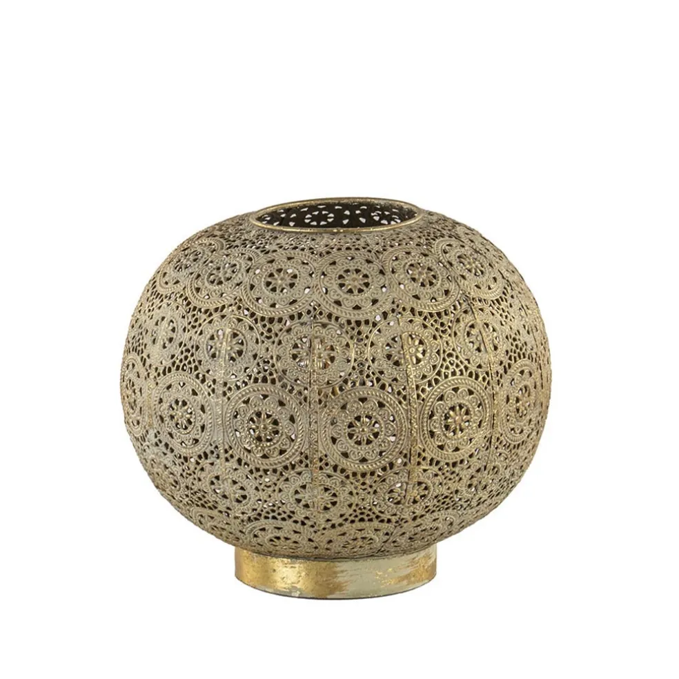 oosterse_tafellamp_rond_a_0.webp Best Sale Straluma Oosterse tafellamp rond antiek messing