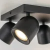Discount Straluma Opbouwspot 4-lichts vierkant zwart GU10