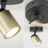 Discount Straluma Opbouwspot 1-lichts zwart/goud GU10