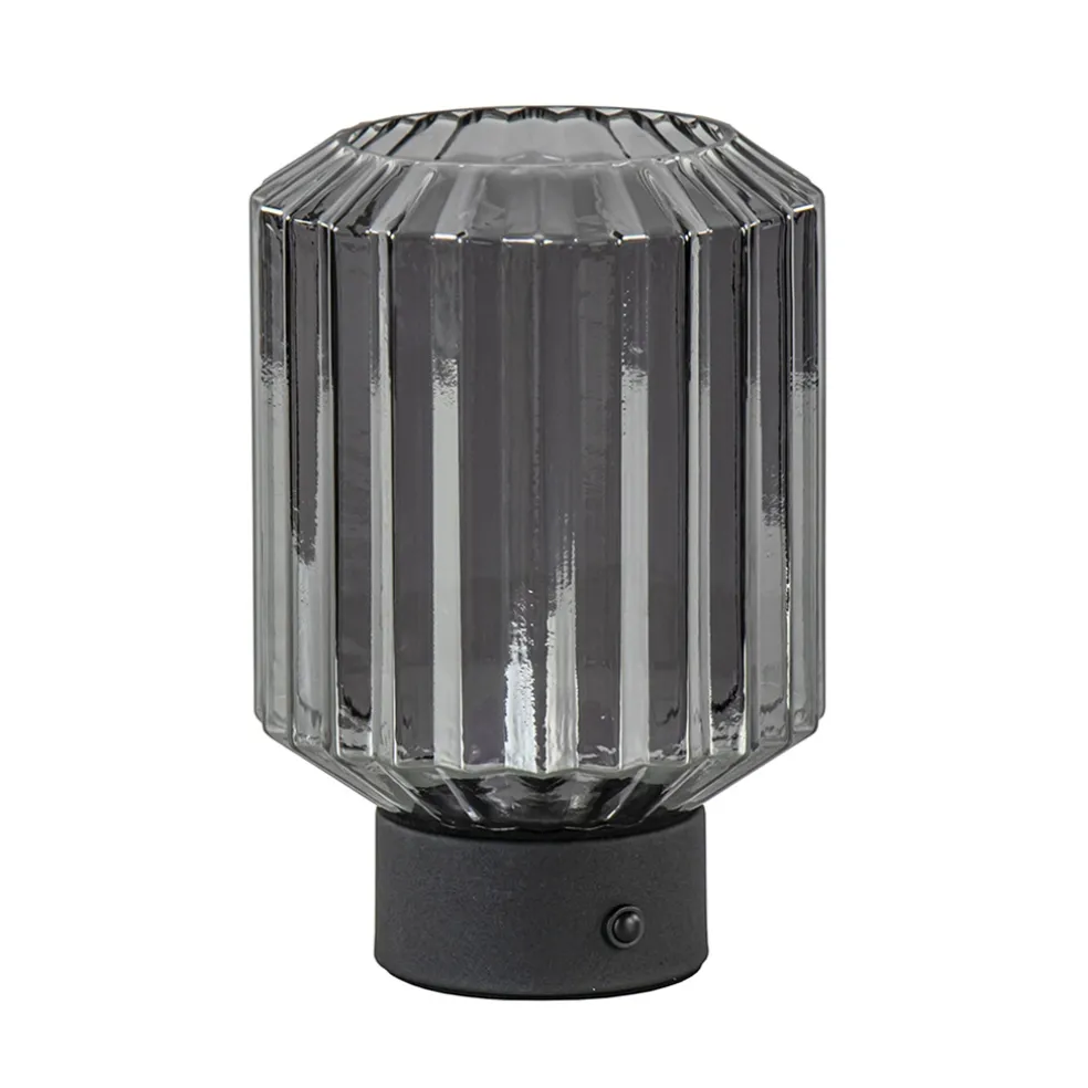 oplaadbare_led_tafellamp__0.webp Fashion Straluma Oplaadbare LED tafellamp op batterij titanium/zwart