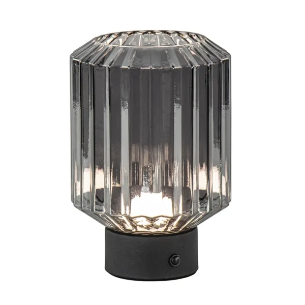 oplaadbare_led_tafellamp__1.webp Fashion Straluma Oplaadbare LED tafellamp op batterij titanium/zwart