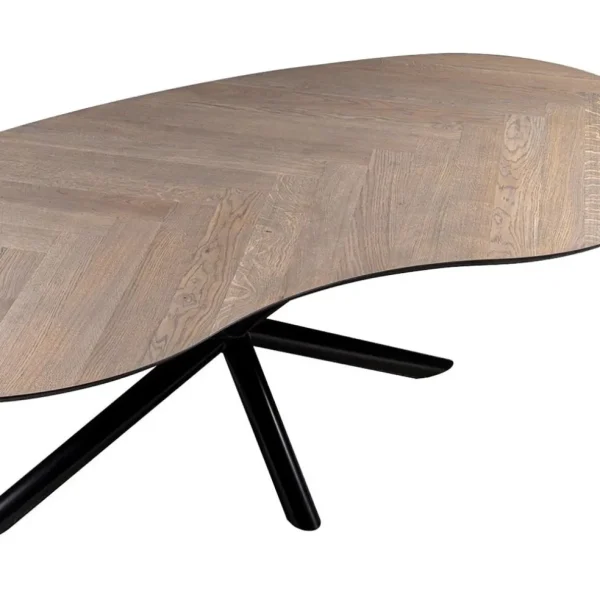 organische_eettafel_eiken_2.webp Sale Straluma Organische eettafel eiken met zwarte poot en visgraat