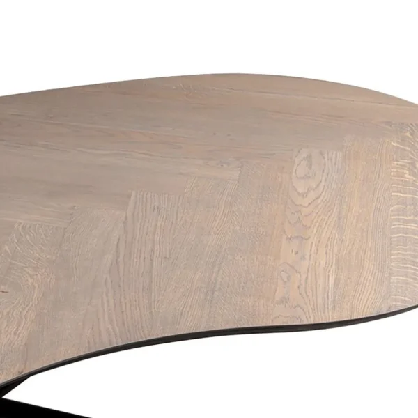 organische_eettafel_eiken_3.webp Sale Straluma Organische eettafel eiken met zwarte poot en visgraat