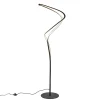 Outlet Straluma Organische vloerlamp zwart met dimbaar LED