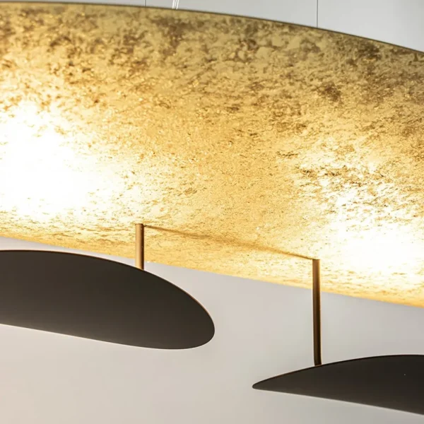 ovale_design_led_hanglamp_2.webp Outlet Straluma Ovale design LED hanglamp goldleaf met zwart