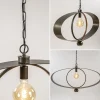 ovale_hanglamp_brons_meta_2.webp Sale Straluma Ovale hanglamp brons metaal E27 + GU10