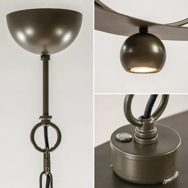 ovale_hanglamp_brons_meta_3.webp Sale Straluma Ovale hanglamp brons metaal E27 + GU10