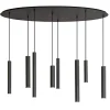 ovale_lichts_hanglamp_tub_0.webp Outlet Straluma Ovale 8-lichts hanglamp tubes zwart metaal