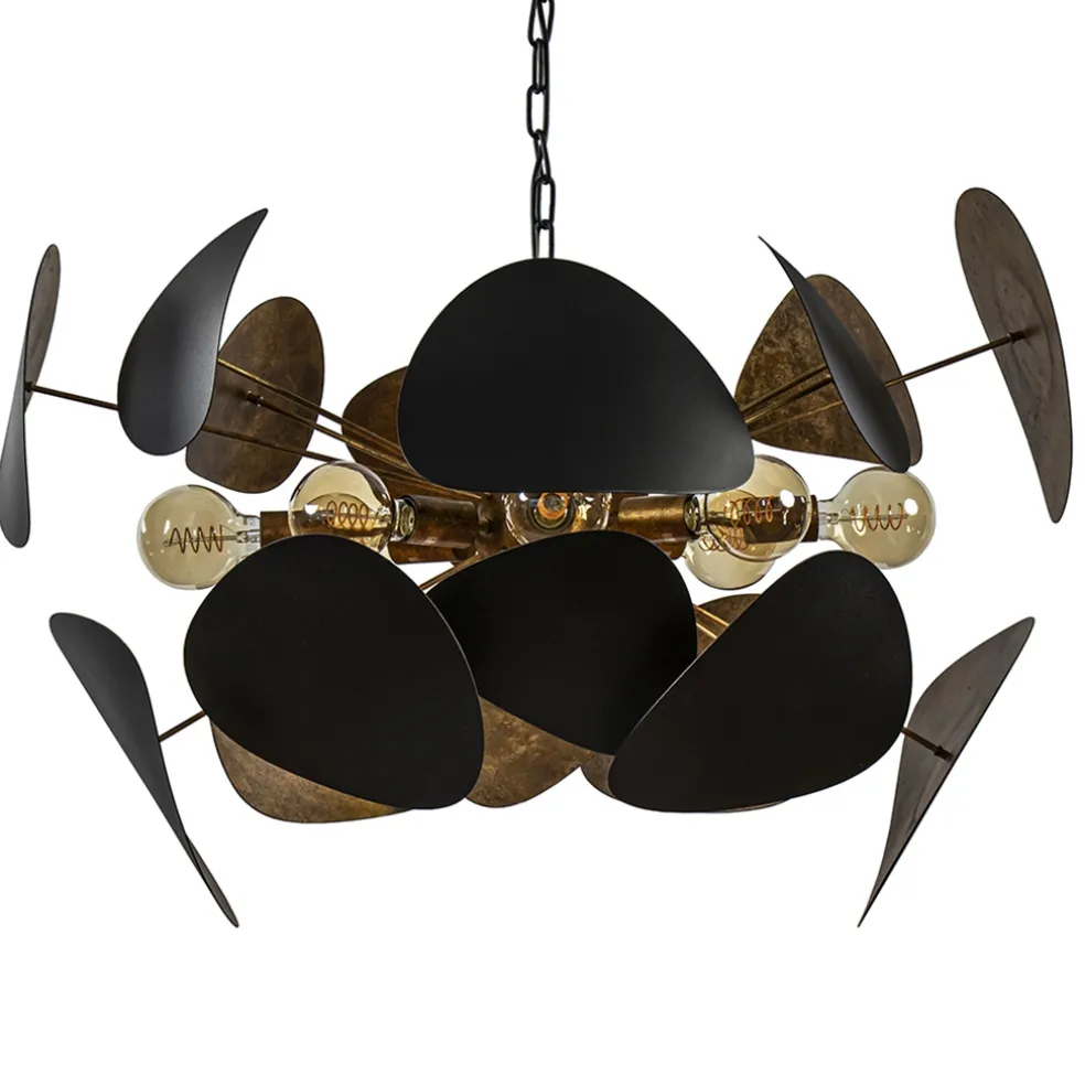 ovale_videlamp_textured_b_0.webp Cheap Straluma Ovale videlamp textured black met ambachtelijk brons