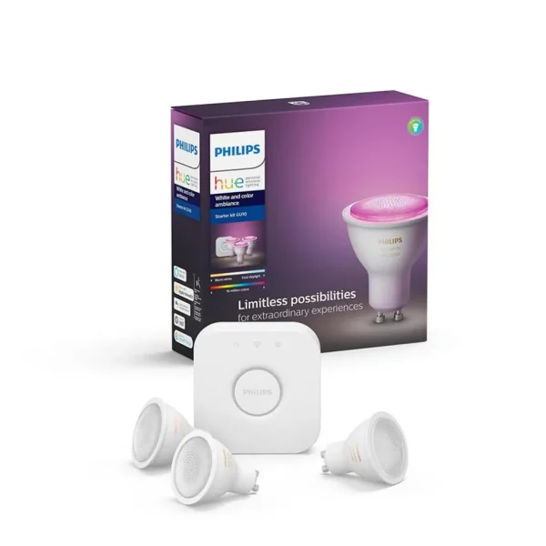 philips_hue_kit_xgu_color_1.webp Sale Straluma Philips Hue kit 3xgu10 color+ bridge