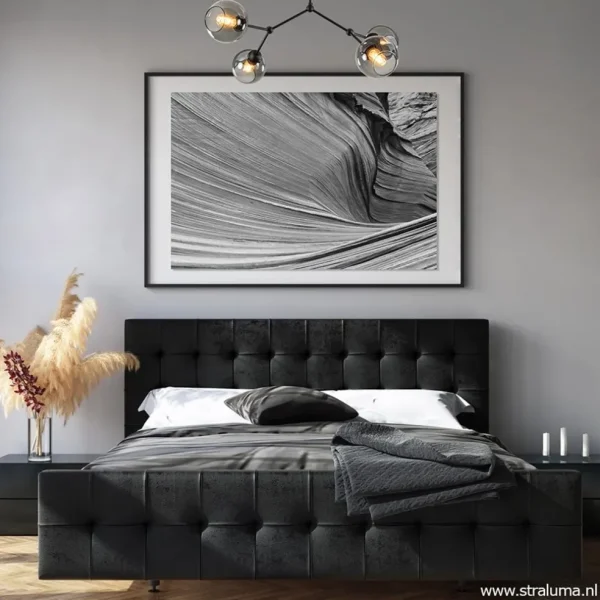 plafondlamp_armen_zwartsm_4.webp Hot Straluma Plafondlamp 4-armen zwart+smoke bolglas