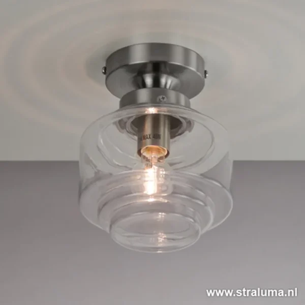 plafondlamp_art_deco_klei_1.webp Sale Straluma Plafondlamp Art Deco klein helder glas