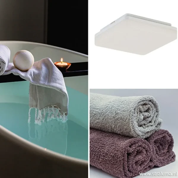 Hot Straluma Plafondlamp Basic Square 26cm wit