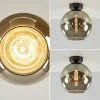 plafondlamp_bella_zwartsm_3.webp Online Straluma Plafondlamp Bella zwart+smoke glas 25cm