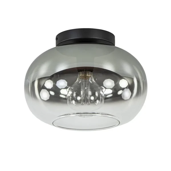 plafondlamp_bellini_zwart_0.webp Discount Straluma Plafondlamp Bellini zwart/smoke gradient glas