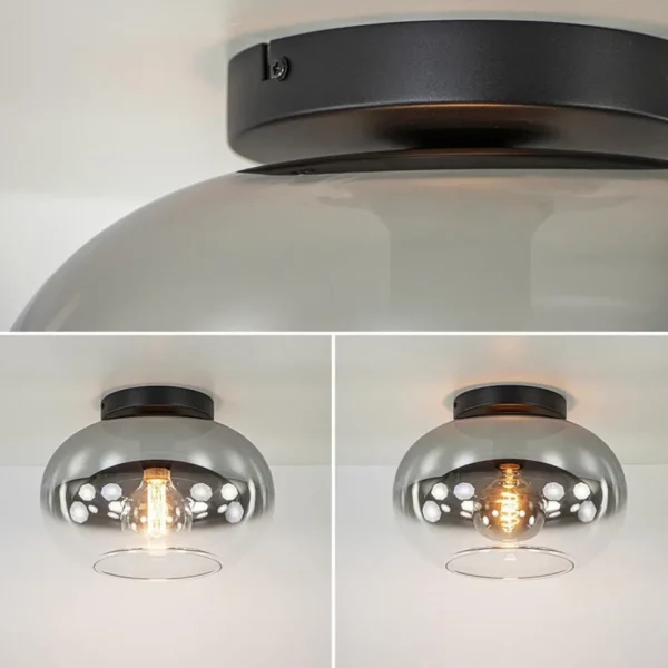 plafondlamp_bellini_zwart_3.webp Discount Straluma Plafondlamp Bellini zwart/smoke gradient glas