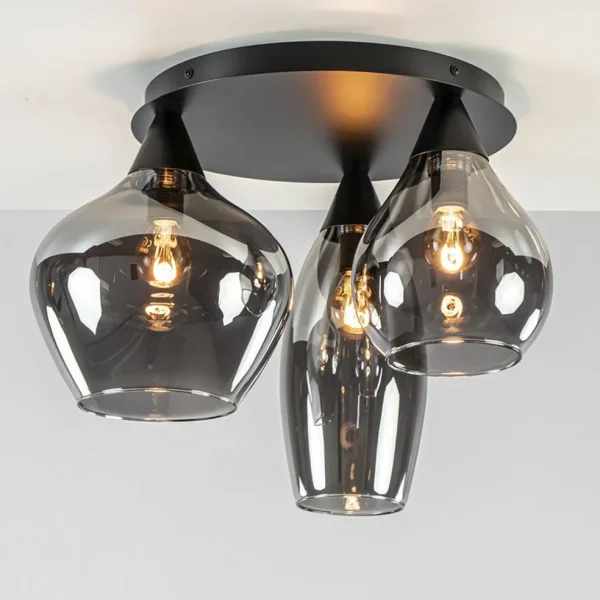 plafondlamp_cambio_l_zwar_1.webp Outlet Straluma Plafondlamp Cambio 3L zwart + smoke glas