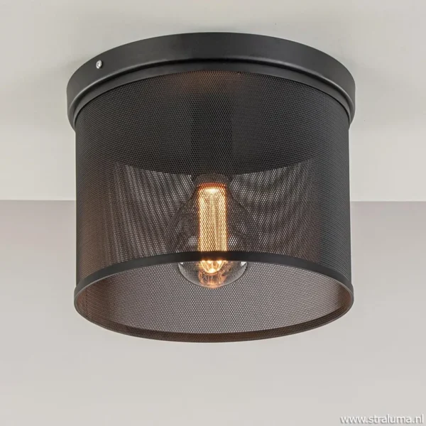plafondlamp_cilinder_gaas_1.webp Cheap Straluma Plafondlamp cilinder gaas zwart 30cm