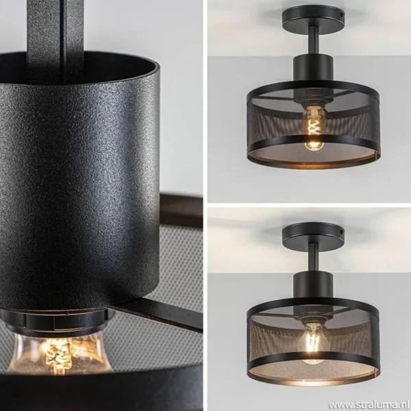 plafondlamp_cilinder_gepe_3.webp Hot Straluma Plafondlamp cilinder geperforeerd zwart