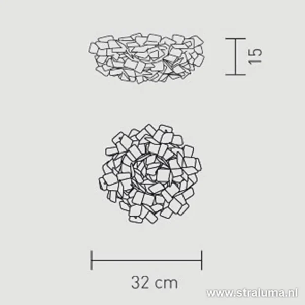 Best Sale Straluma Plafondlamp Clizia 32cm fumé