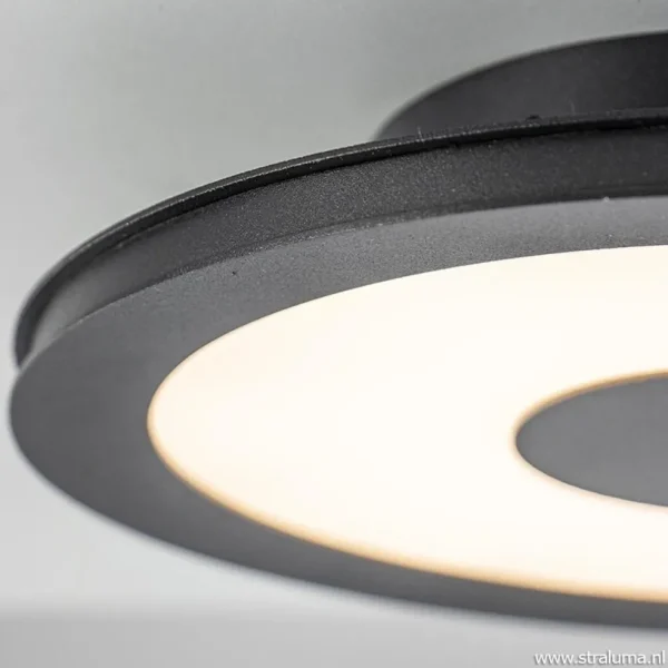 plafondlamp_disc_cm_zwart_2.webp Best Straluma **Plafondlamp disc 26cm zwart 3-step dim