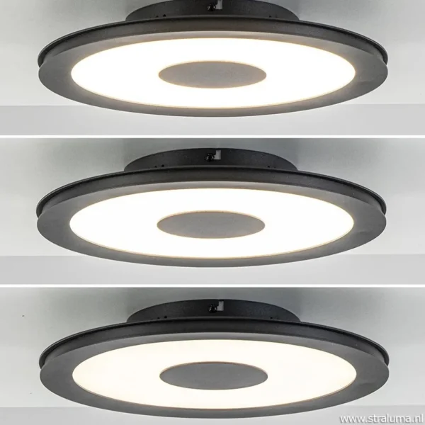 plafondlamp_disc_cm_zwart_3-1.webp Clearance Straluma **Plafondlamp disc 32cm zwart 3-step dim