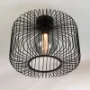 Hot Straluma Plafondlamp draad cilinder zwart 28cm
