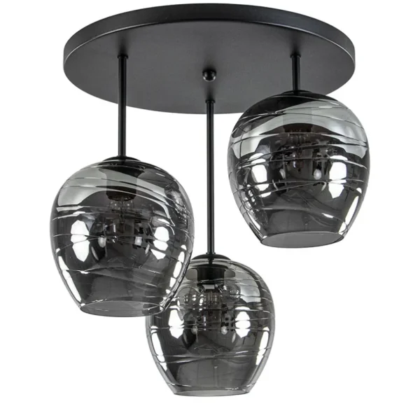 plafondlamp_fantasy_apple_0.webp Sale Straluma Plafondlamp Fantasy Apple 3L zwart/smoke